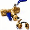LIULO TOOL Water Heater Service Valve Kit Brass Full Port-2