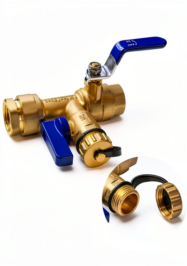 LIULO TOOL Water Heater Service Valve Kit Brass Full Port-2