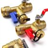 LIULO TOOL Water Heater Service Valve Kit Brass Full Port-0