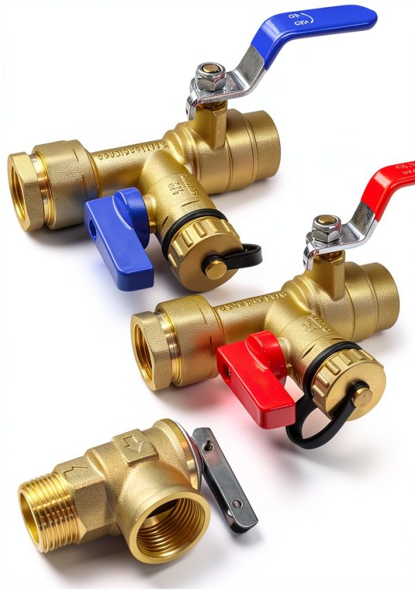 LIULO TOOL Water Heater Service Valve Kit Brass Full Port-0