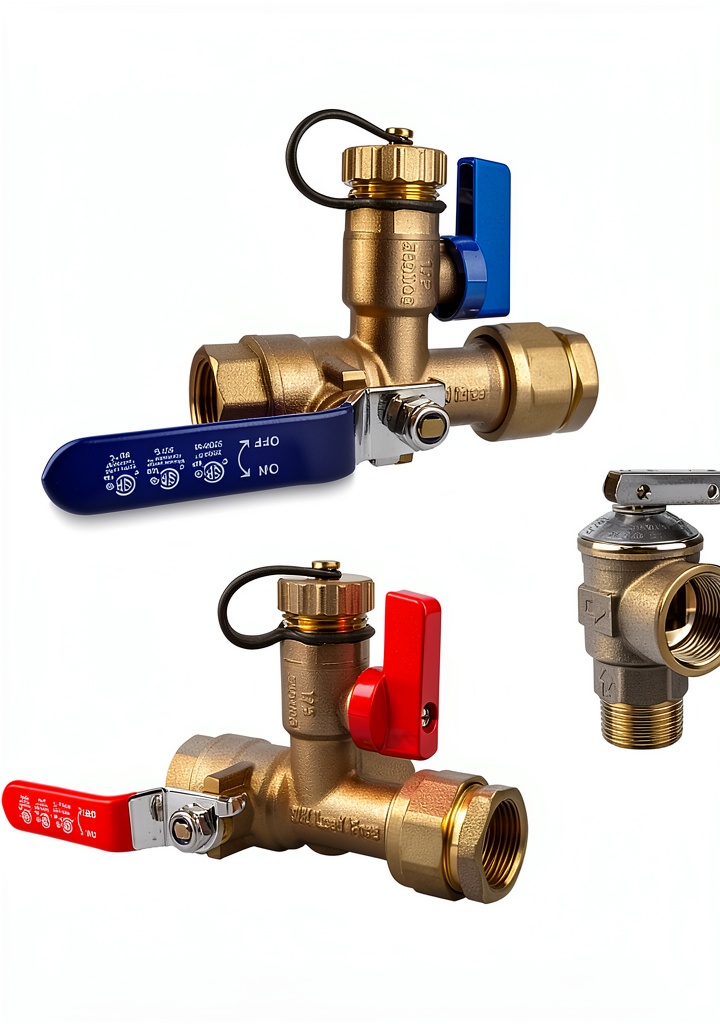 Janhemei water heater valve kit installed on a tankless unit