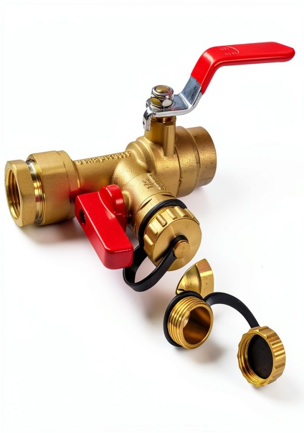 LIULO TOOL Water Heater Service Valve Kit Brass Full Port-3