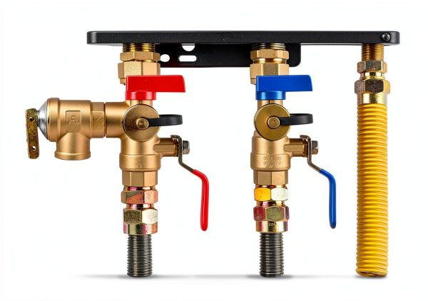 LIULO TOOL Water Heater Service Valve Kit Brass Full Port-4