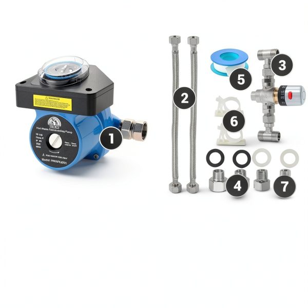 VERIWIS Hot Water Recirculating Pump Stainless Steel Instant-2