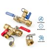 Janhemei 3/4 Inch Water Heater Valve Kit Brass Lead-1