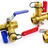 HYDRO MASTER Brass Water Heater Valves 0.75 Inch Lead Free-0