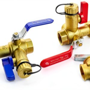 HYDRO MASTER Brass Water Heater Valves 0.75 Inch Lead Free-0