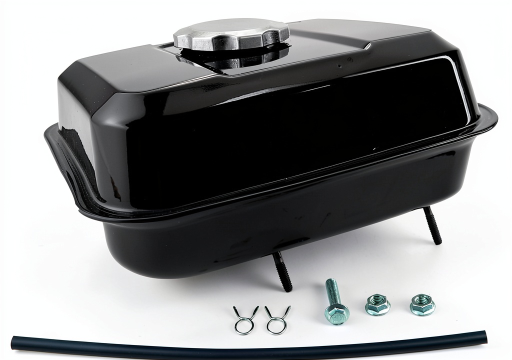 Installing HZ Fuel Tank Briggs CR950 CR750 Engine Replacement Parts on a wooden workbench
