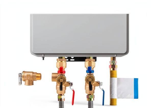 Janhemei 3/4 Inch Water Heater Valve Kit Brass Lead-5