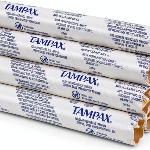 Hospeco Tampax Tampons T500 7 Count LeakGuard Skirt Anti Slip Grip-0