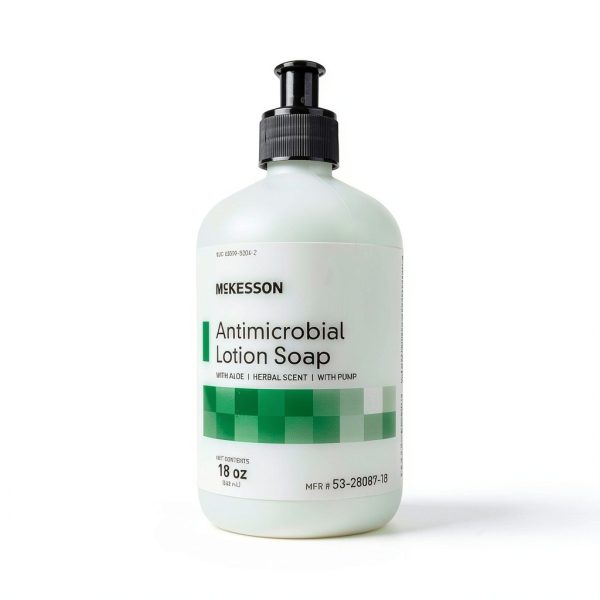 McKesson Antimicrobial Lotion Hand Soap with Aloe 18 oz Herbal Scent-3
