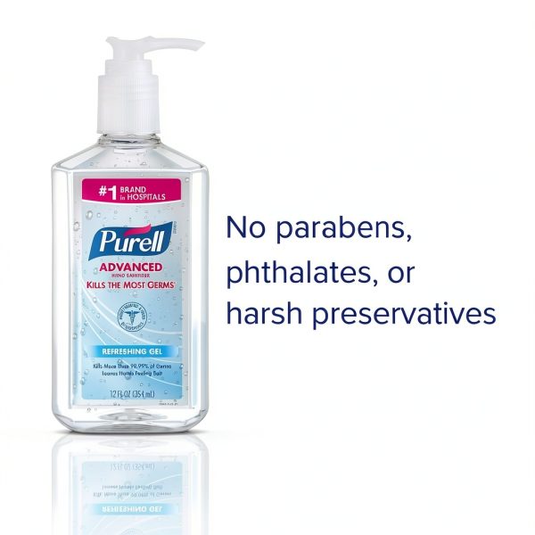 PURELL Advanced Hand Sanitizer Refreshing Gel, Clean Scent, 12 fl oz Pump Bottle (Pack of 12) - 3659-12-2