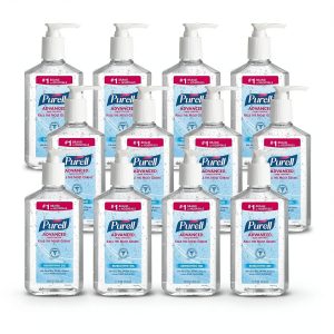 PURELL Advanced Hand Sanitizer Refreshing Gel, Clean Scent, 12 fl oz Pump Bottle (Pack of 12) - 3659-12-0